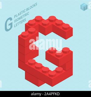 Plastic blocs letters Stock Vector