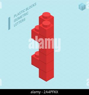 Plastic blocs letters Stock Vector