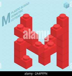 Plastic blocs letters Stock Vector