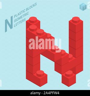 Plastic blocs letters Stock Vector