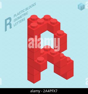Plastic blocs letters Stock Vector
