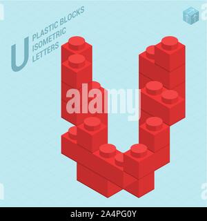 Plastic blocs letters Stock Vector