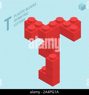Plastic blocs letters Stock Vector