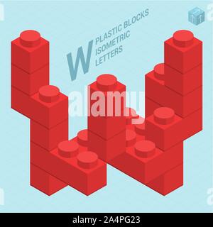 Plastic blocs letters Stock Vector