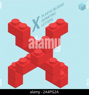 Plastic blocs letters Stock Vector