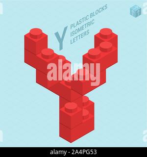 Plastic blocs letters Stock Vector