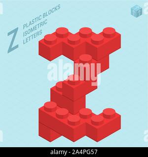 Plastic blocs letters Stock Vector