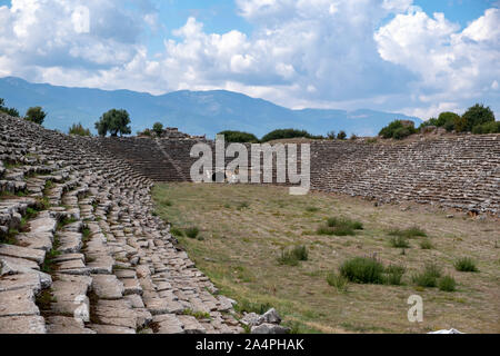 Stadium of Aphrodisias (Afrodisias) Ancient City in Caria, Karacasu, Aydin, Turkey. Stock Photo