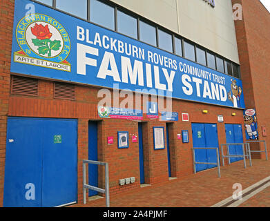 Blackburn Rovers FC Family Stand, Football Stadium, Ewood, Lancashire, England, UK, BB2 4JF