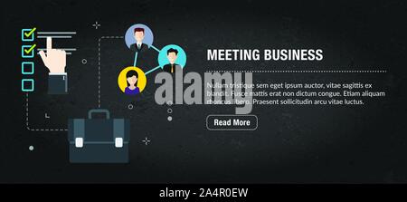 Web banner for digital marketing or online advertising in web page, internet ad, social media or mobile app. Web banner with icons of business, financ Stock Vector