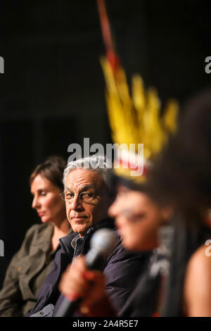 October 15, 2019: Singer Caetano Veloso during an event to debate a Brazilian political crisis and its impact on Columbia University in the United States and the Americas, New York City, October 15 Credit: Vanessa Carvalho/ZUMA Wire/Alamy Live News Stock Photo