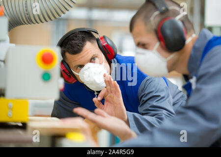 apprentice and mentor with ok sign Stock Photo