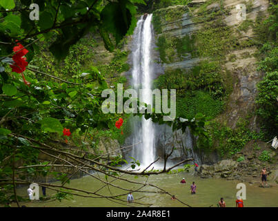 The Madhabkunda waterfall is one of the most attractive tourist attractions in Sylhet, Bangladesh. May 10, 2010. Stock Photo