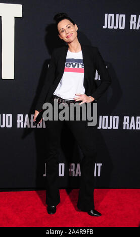 Los Angeles, California, USA 15th October 2019 Actress Minnie Driver attends Fox Searchlight Pictures Presents 'Jojo Rabbit' Los Angeles Premiere on October 15, 2019 at Hollywood American Legion Post 43 in Los Angeles, California, USA. Photo by Barry King/Alamy Live News Stock Photo