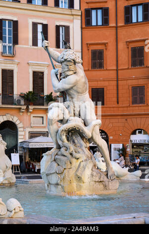 statue of Neptune God of freshwater and the sea in Roman Religion Stock ...