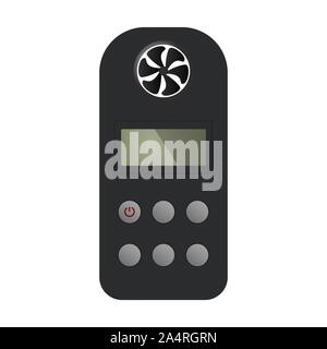 Windmeter control device. Vector illustration. Measurement equipment. Stock Vector
