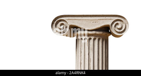 ancient greek column isolated on white background 3d illustration Stock Photo