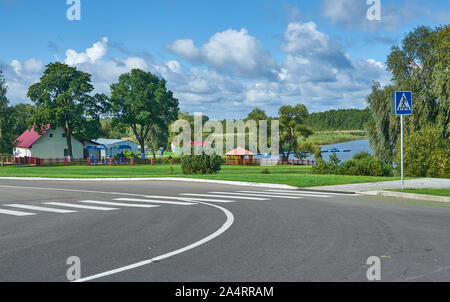 Myadzyel resort city in the Minsk Region of Belarus. Stock Photo