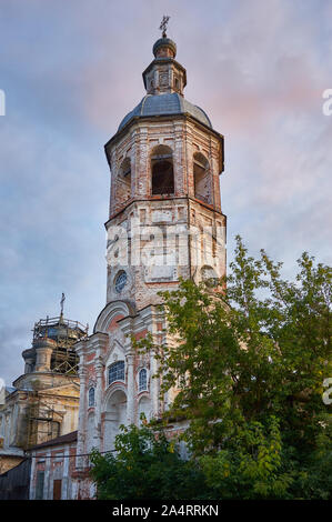 Orthodox cathedral , Ostashkov, town and the administrative center of Ostashkovsky District in Tver Oblast, Russia, Stock Photo