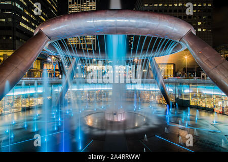 Singapore-05 OCT 2017: Fountain of Wealth light in Singapore suntec building Stock Photo