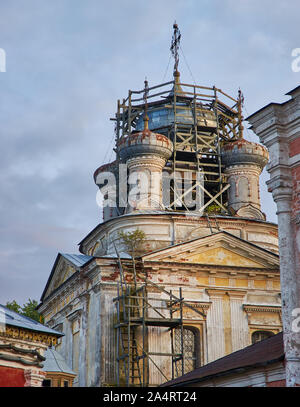 Orthodox cathedral , Ostashkov, town and the administrative center of Ostashkovsky District in Tver Oblast, Russia, Stock Photo