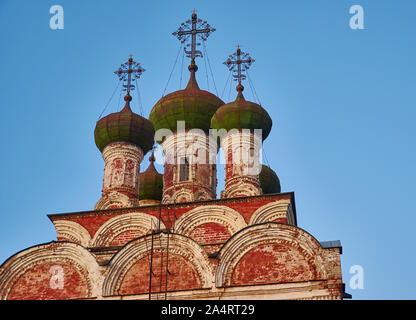 Orthodox cathedral , Ostashkov, town and the administrative center of Ostashkovsky District in Tver Oblast, Russia, Stock Photo