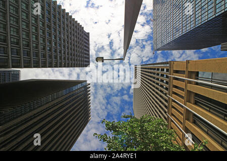 Buildings with various designs in Marunouchi, Tokyo Stock Photo