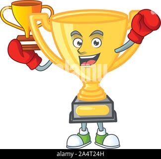 Boxing gold trophy cup for award prize Stock Vector Image & Art - Alamy