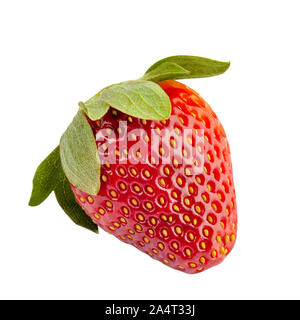 ripe strawberry retouched and isolated white background Stock Photo - Alamy