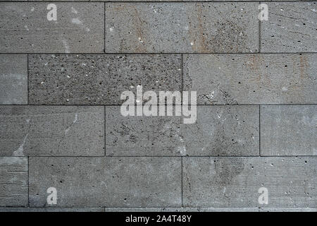 Wall made from cinder blocks background texture Stock Photo