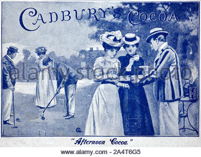 Victorian era, Cadbury's Cocoa, vintage advertising from 1900 Stock Photo