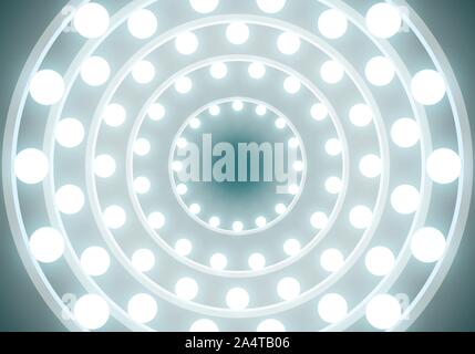 Round light design in turquoise color. Stock Vector