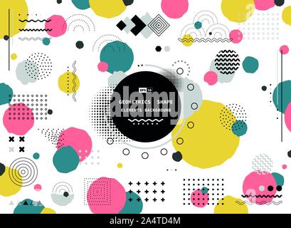Abstract colorful shape geometric modern design. Use for ad, poster, artwork, template design. illustration vector eps10 Stock Vector