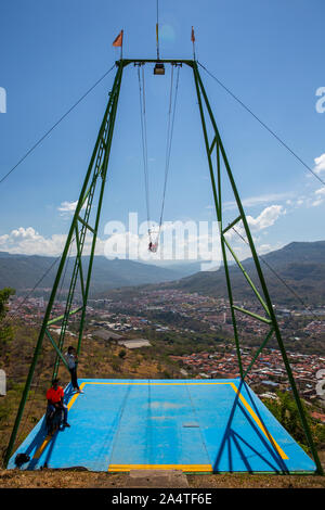 El Peñon Guane extreme sports in San Gil, Colombia Stock Photo