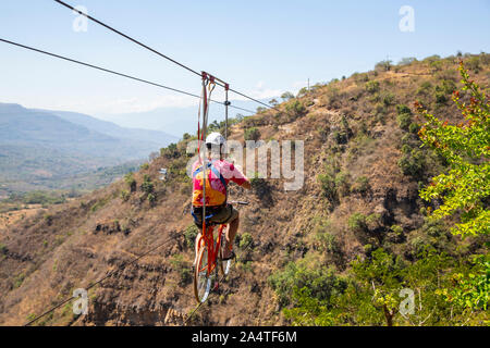 El Peñon Guane extreme sports in San Gil, Colombia Stock Photo