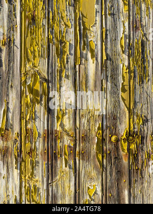 Peeling paint on old door - Le Petit Pressigny, France. Stock Photo