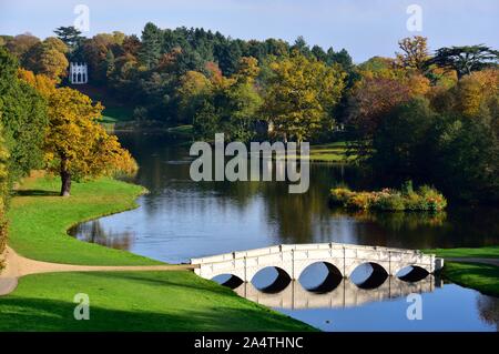 Autumn View of Painshill Park From the Turkish Tent Stock Photo