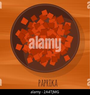 Paprika flat design vector icon. Stock Vector