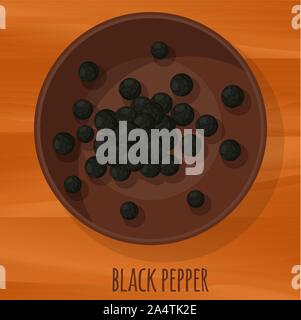 Black pepper vector icon. Stock Vector