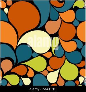 Colorful abstract seamless pattern made from various spatters Stock Vector