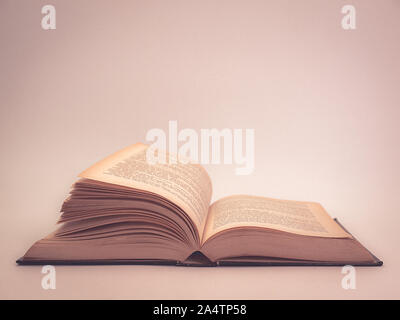 pages of an old book (vintage) (View with copy space) Stock Photo