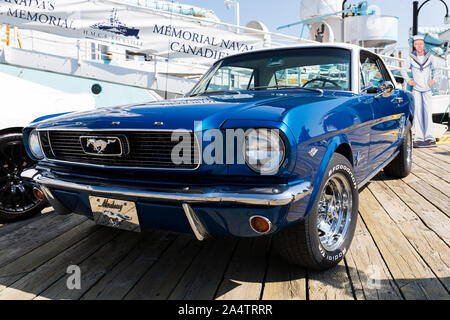 Canada, Halifax. Nova scotia. Harbour  Waterfront. Ford Mustang on display. Stock Photo