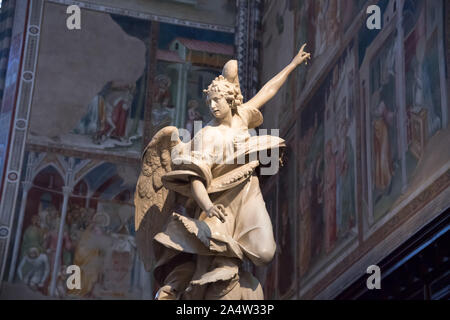 Statue of St. Gabriel the Archangel from 1605, group of Annunciazione (Annunciation of the Virgin by the Angel) by Francesco Mochi, recognized as the Stock Photo