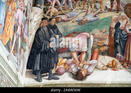 The Preaching of the Antichrist fresco by Luca Signorelli in