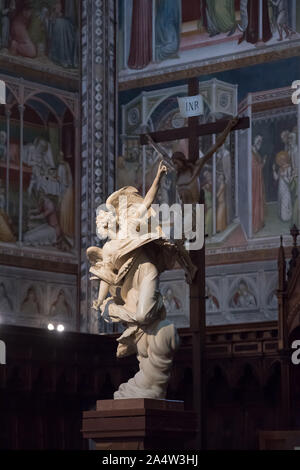 Statue of St. Gabriel the Archangel from 1605, group of Annunciazione (Annunciation of the Virgin by the Angel) by Francesco Mochi, recognized as the Stock Photo