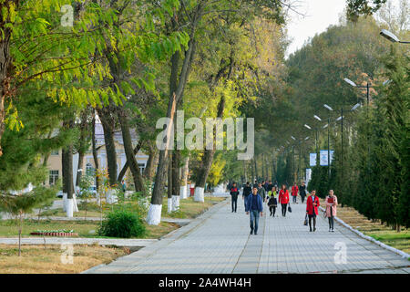 Alisher Navoi Park, Samarkand. Uzbekistan Stock Photo