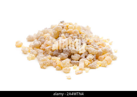 Incense on a pile isolated on white background Stock Photo