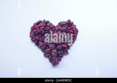 A heart design with the Goji Berry fruit, excellent food for your health. Stock Photo