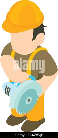 Foreman icon, isometric style Stock Vector