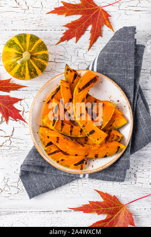 Grilled pumpkin. Thanksgiving Day food Stock Photo